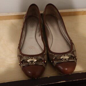 COACH Women's Monogram Slip on Flats - Size 8